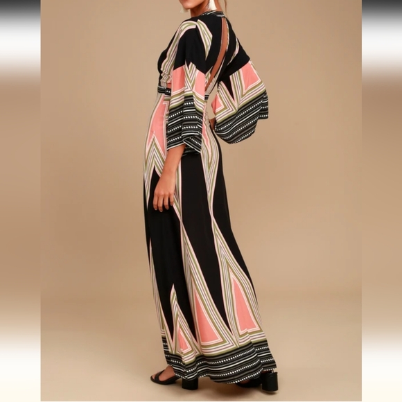 Lulus Montecito black print maxi dress - Picture 3 of 16